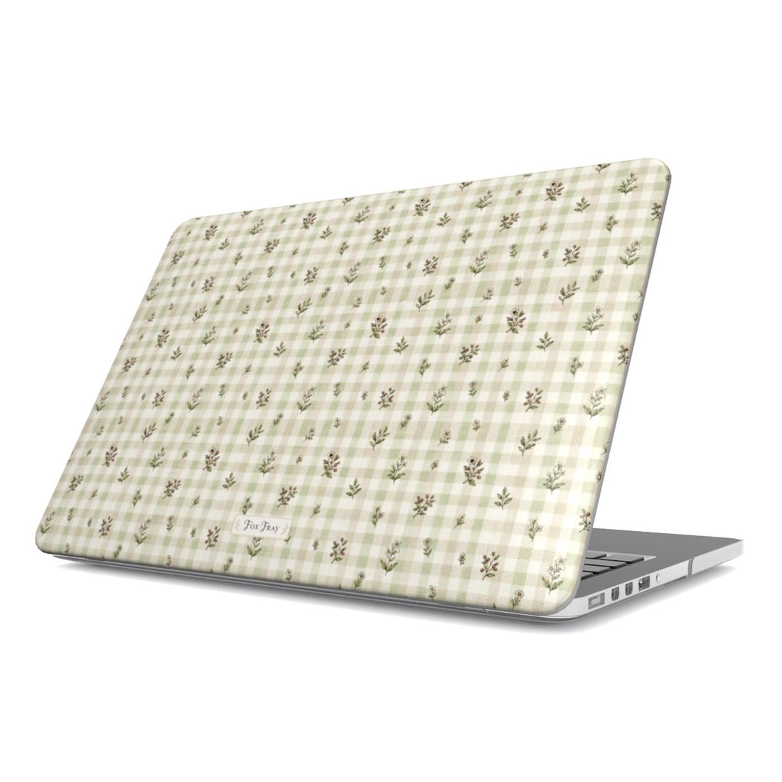 Sage Gingham Garden - MacBook Hard Shell Case