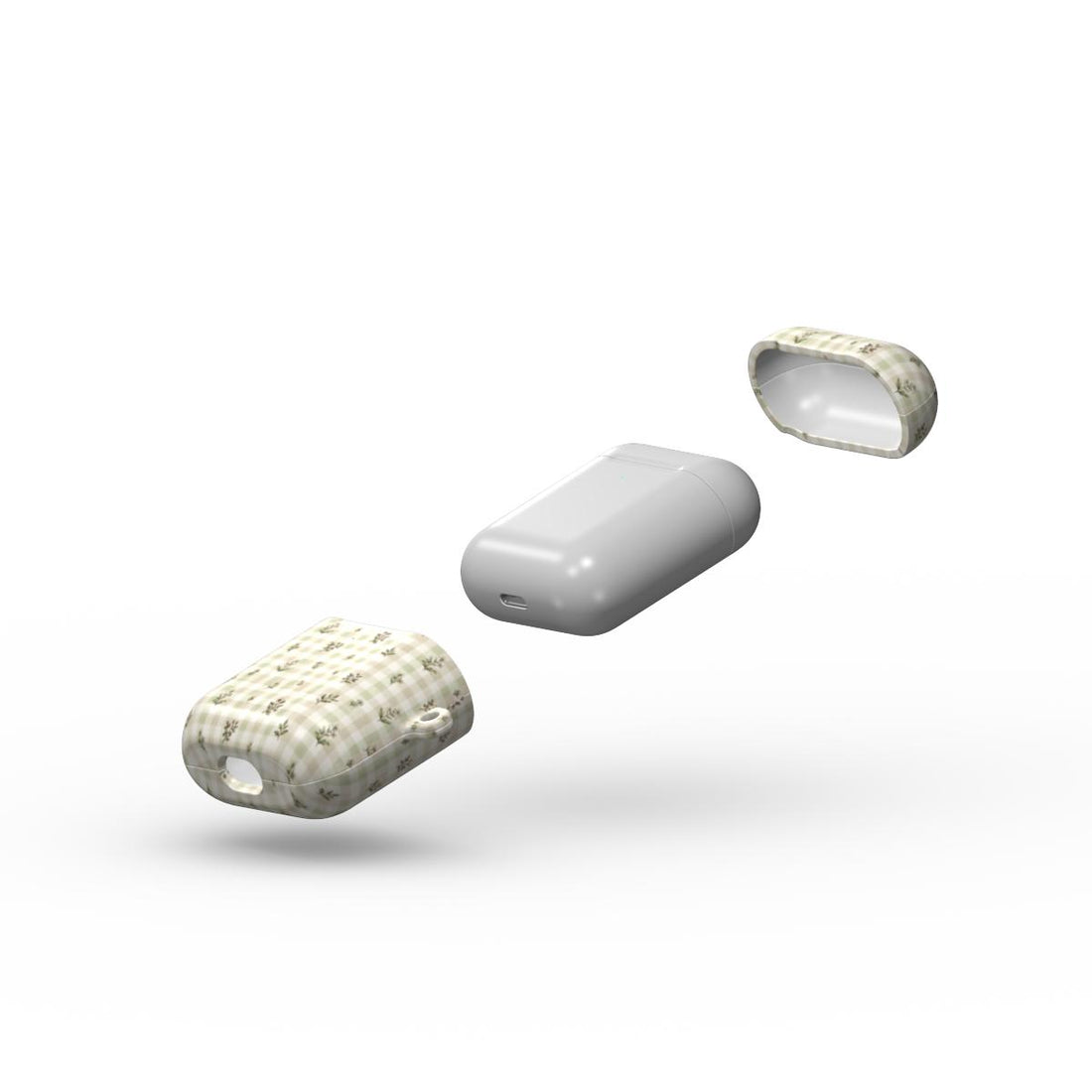 Sage Gingham Garden - AirPods Tough Case