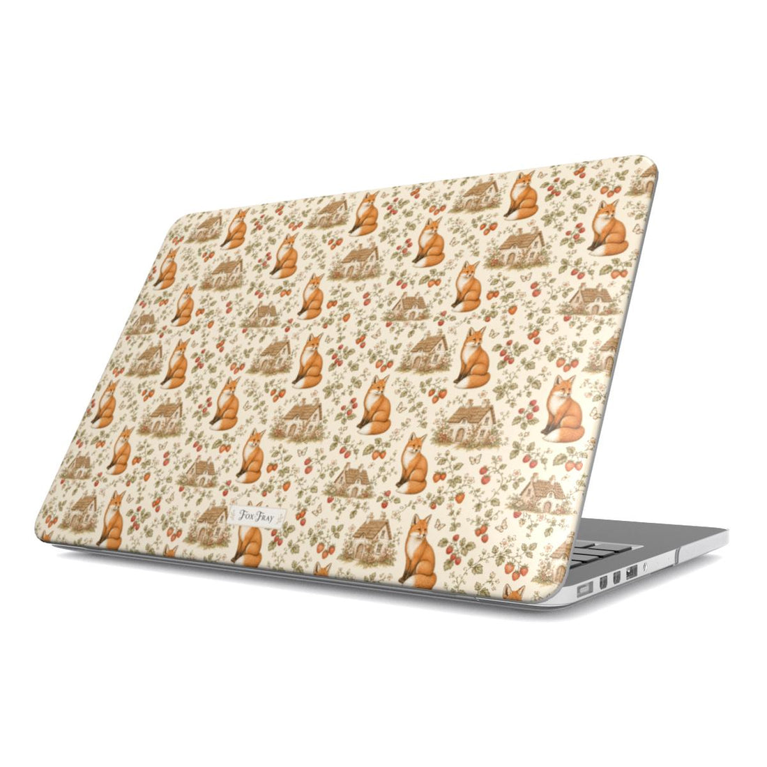 Strawberry Lane Fox - Pattern - MacBook Hard Shell Case