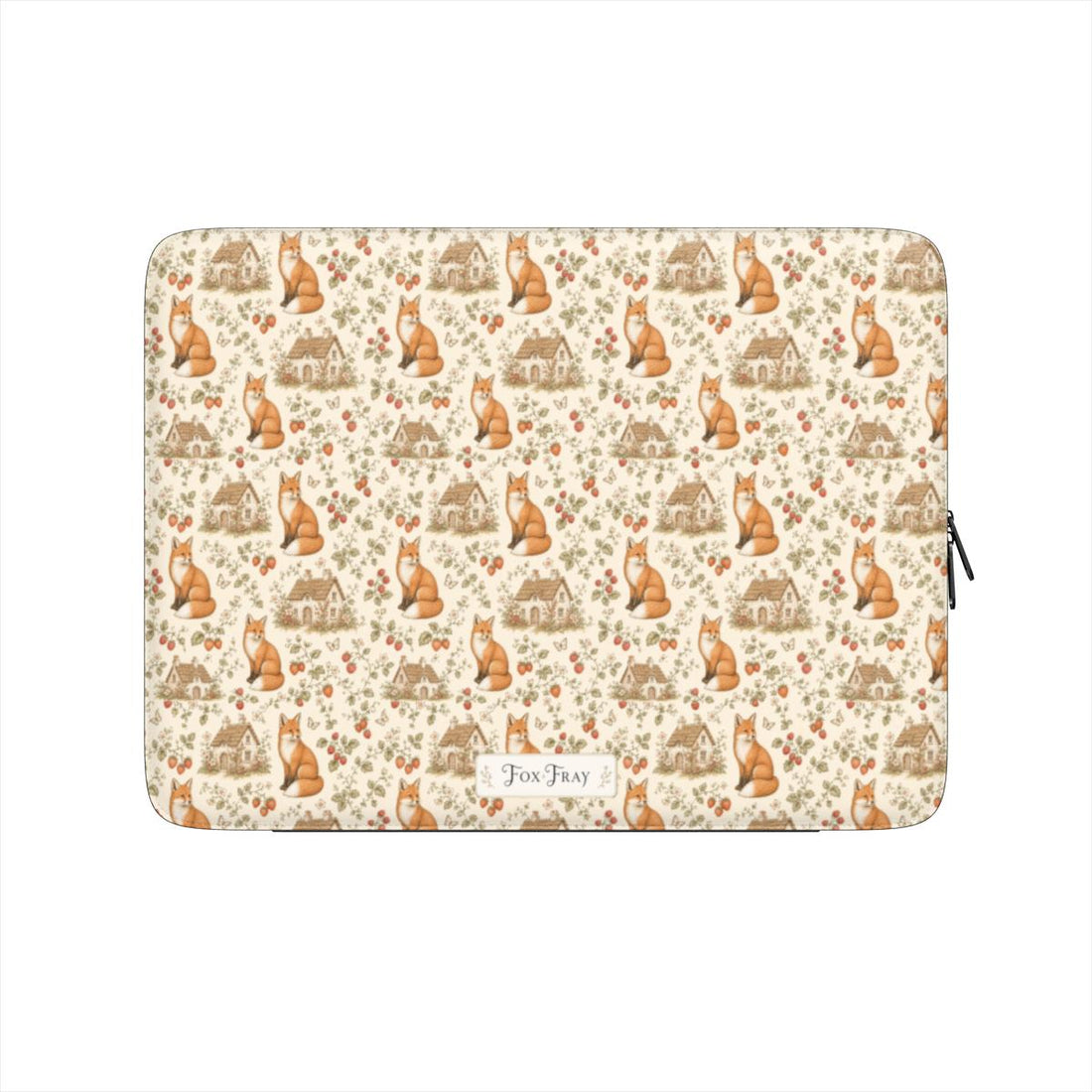 Strawberry Lane Fox - Pattern - Premium Laptop Sleeve