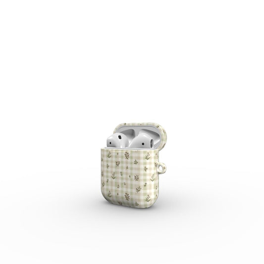 Sage Gingham Garden - AirPods Tough Case