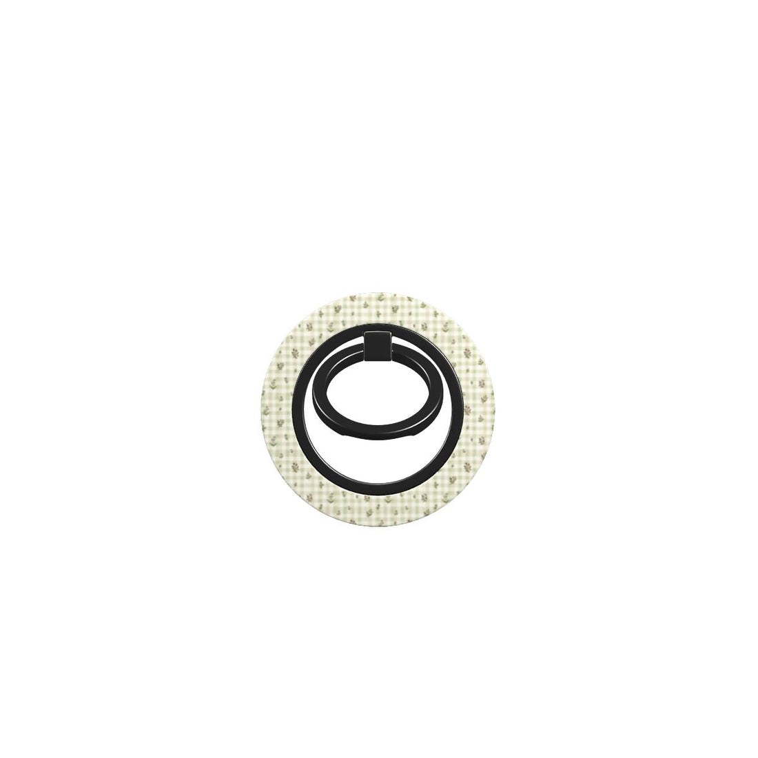 Sage Gingham Garden - Magnetic Phone Ring Holder